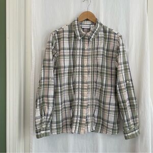 Alfred Dunner Green Plaid Women's Blouse